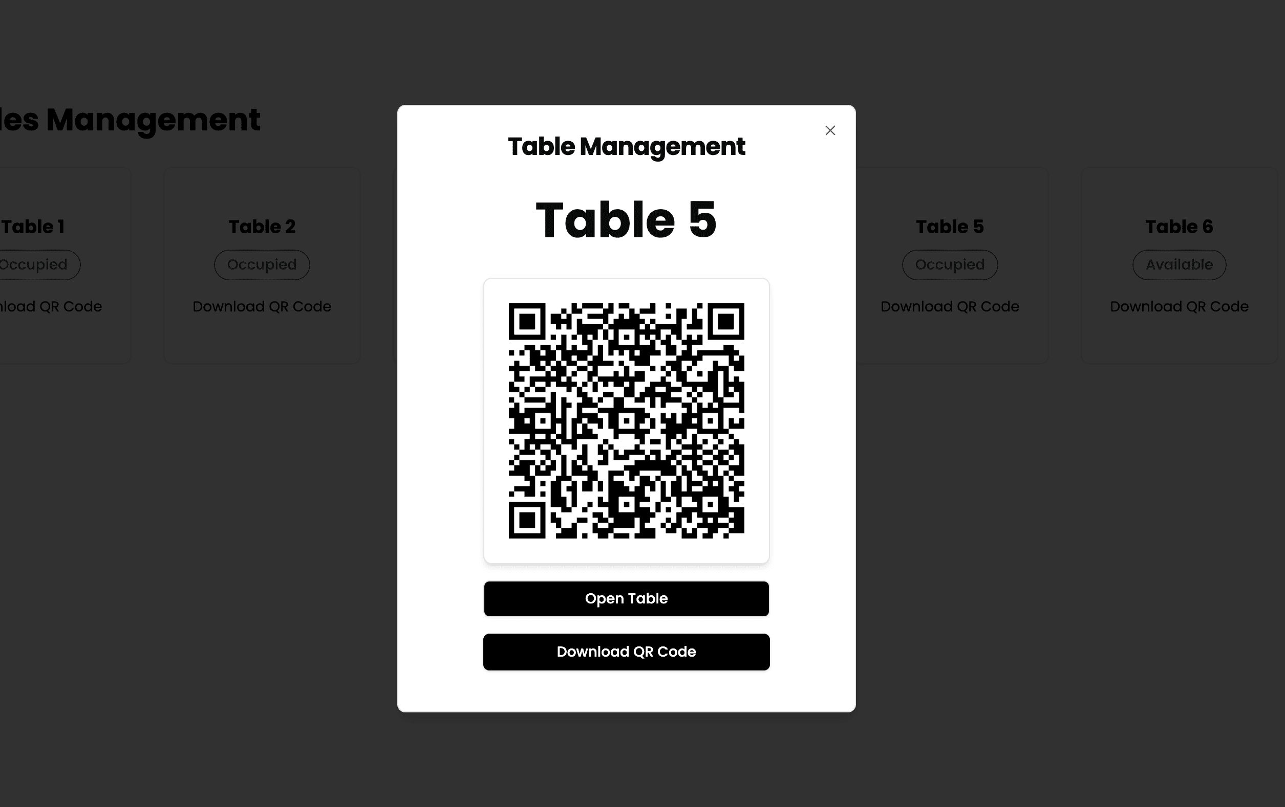 Smart QR Menu